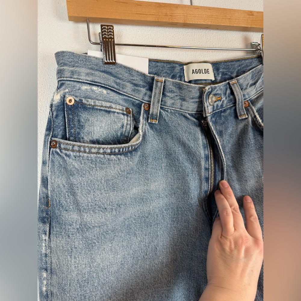 NWT Agolde Leena Mid Rise Baby Flare Jean Stage Wash 29 - Picture 6 of 14